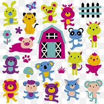 丰富多彩的动物插画-空若网 丰富多彩的动物插画-空若网