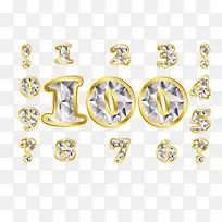 可爱钻石阿拉伯数字矢量图-空若网 可爱钻石阿拉伯数字矢量图-空若网