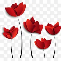 创意唯美玫瑰花剪纸-空若网 创意唯美玫瑰花剪纸-空若网