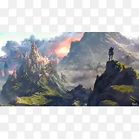 ˮ����ɽ�Ǳ��廭-������