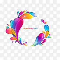 七彩漩涡横幅矢量-空若网 七彩漩涡横幅矢量-空若网