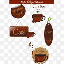 棕色咖啡元素-空若网 棕色咖啡元素-空若网