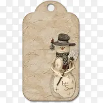 卡通可爱小雪人纸片标签-空若网 卡通可爱小雪人纸片标签-空若网