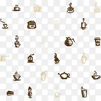手绘咖啡素材-空若网 手绘咖啡素材-空若网