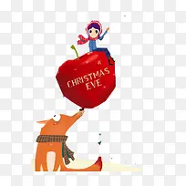 卡通圣诞节苹果-空若网 卡通圣诞节苹果-空若网