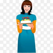 手绘生日祝福女孩-空若网 手绘生日祝福女孩-空若网