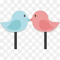 接吻小鸟贴纸-空若网 接吻小鸟贴纸-空若网