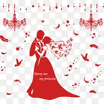 卡通婚纱照嫁给我我的公主-空若网 卡通婚纱照嫁给我我的公主-空若网