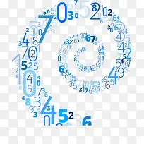 抽象炫酷数字旋转-空若网 抽象炫酷数字旋转-空若网