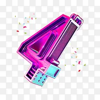 金属数字四-空若网 金属数字四-空若网