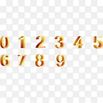 金色数字元素-空若网 金色数字元素-空若网