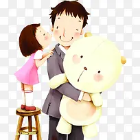 高清摄影熊卡通父女场景-空若网 高清摄影熊卡通父女场景-空若网