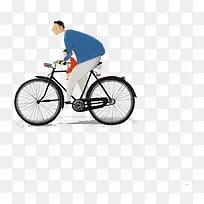 高清摄影父亲节骑单车场景-空若网 高清摄影父亲节骑单车场景-空若网