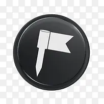 手绘旗帜圆形按钮-空若网 手绘旗帜圆形按钮-空若网