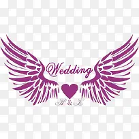 紫色翅膀浪漫元素-空若网 紫色翅膀浪漫元素-空若网