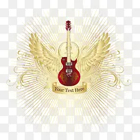 音乐吉他翅膀艺术图案-空若网 音乐吉他翅膀艺术图案-空若网