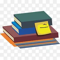 一摞书png矢量素材-空若网 一摞书png矢量素材-空若网