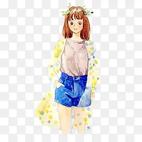 手绘美女-空若网 手绘美女-空若网