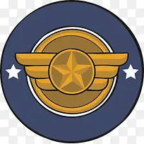 金色翅膀徽章-空若网 金色翅膀徽章-空若网