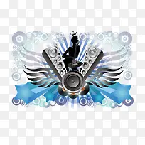 音乐背景矢量图-空若网 音乐背景矢量图-空若网