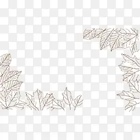 简约枫叶装饰边框-空若网 简约枫叶装饰边框-空若网