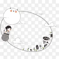 边框 线条 卡通边框 动物轮廓-空若网 边框 线条 卡通边框 动物轮廓-空若网