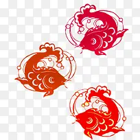 多彩年年有余剪纸-空若网 多彩年年有余剪纸-空若网