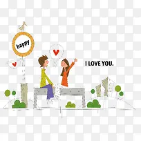 浪漫爱情矢量-空若网 浪漫爱情矢量-空若网