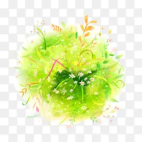花团插画 绿色-空若网 花团插画 绿色-空若网