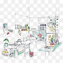 卡通厨房-空若网 卡通厨房-空若网