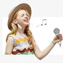 摄影夏日服装唱歌女孩-空若网 摄影夏日服装唱歌女孩-空若网