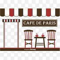 矢量咖啡厅门口-空若网 矢量咖啡厅门口-空若网