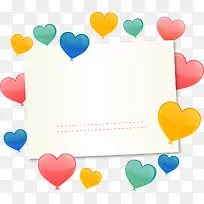 彩色爱心边框留言板-空若网 彩色爱心边框留言板-空若网