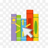 鼠标点击彩色书本-空若网 鼠标点击彩色书本-空若网