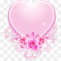 粉色古风花朵爱心装饰-空若网 粉色古风花朵爱心装饰-空若网