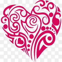 古风粉色线条爱心装饰-空若网 古风粉色线条爱心装饰-空若网