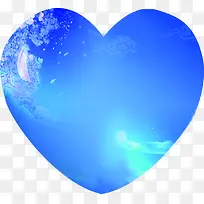 蓝色古风爱心背景-空若网 蓝色古风爱心背景-空若网