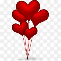 古风红色爱心气球-空若网 古风红色爱心气球-空若网