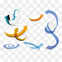 矢量曲线箭头装饰图案-空若网 矢量曲线箭头装饰图案-空若网