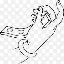 手绘拿东西的手-空若网 手绘拿东西的手-空若网