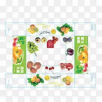 水果包装展开图素材-空若网 水果包装展开图素材-空若网