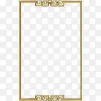 金色回形花边长方形边框中秋-空若网 金色回形花边长方形边框中秋-空若网