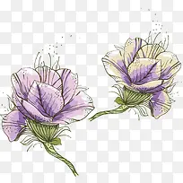 紫色半开欧式花纹-空若网 紫色半开欧式花纹-空若网