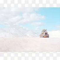 雪地上的卡车海报背景卡通-空若网 雪地上的卡车海报背景卡通-空若网