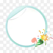 绿色礼花边框-空若网 绿色礼花边框-空若网