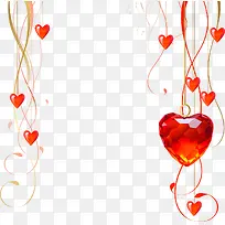 心形宝石挂坠装饰-空若网 心形宝石挂坠装饰-空若网