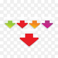 彩色箭头矢量图-空若网 彩色箭头矢量图-空若网