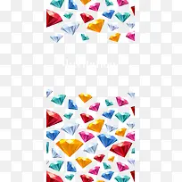 矢量卡通钻石背景素材-空若网 矢量卡通钻石背景素材-空若网