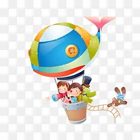 卡通可爱热气球-空若网 卡通可爱热气球-空若网