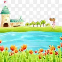 春天的小河流-空若网 春天的小河流-空若网